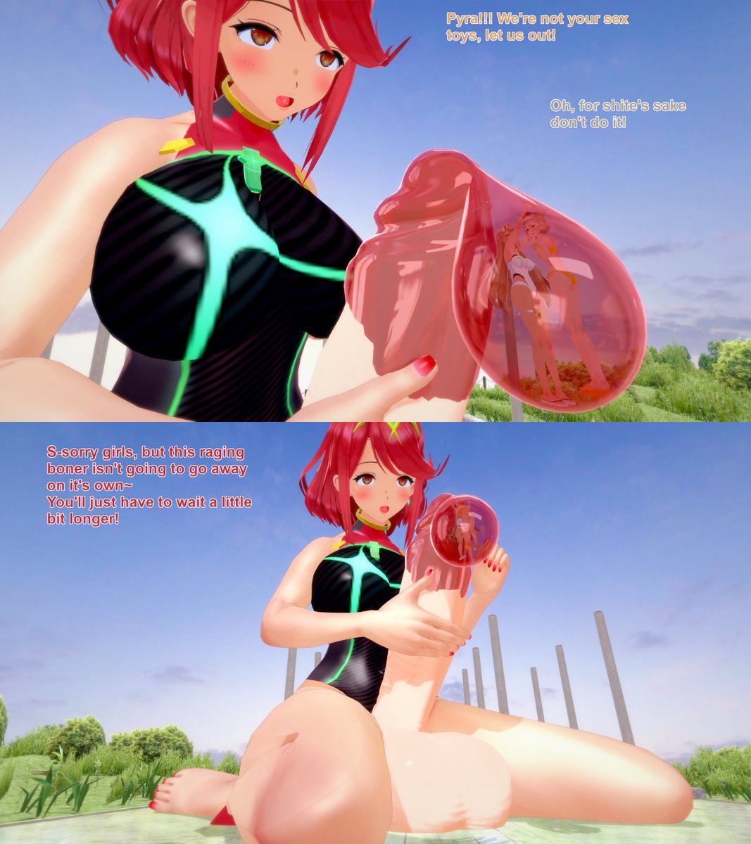 Giantess futa Pyra condom entrapment request