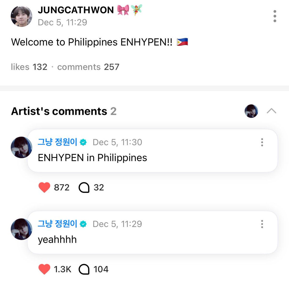 jaytullip's tweet photo. My ENHYPEN , welcome back to the Philippines 💜 @ENHYPEN_members

#DES7INED_ENHYPEN_with_DUNKINPH
#ENHYPEN https://t.co/nMUVoJ50su