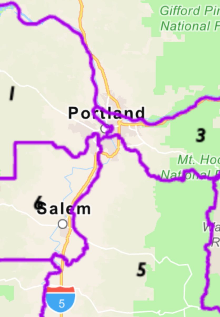 Izengabe_'s tweet photo. In the end Democrats got the 5D-1R Oregon map they wanted with a brutal power play that spread the Democrats in Multnomah County (pop. 815,428) into 4 Congressional districts while packing Republicans into Trump+27 #OR02. https://t.co/3Ql1vqu8Af