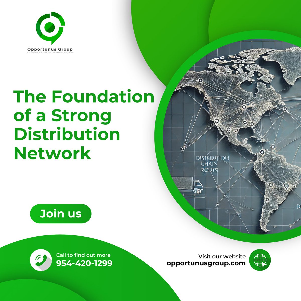OpportunusGroup's tweet photo. Building a strong distribution network starts with a solid foundation. It’s not just about moving products—it's about creating a structure that supports growth and reaches your customers effectively.

#DistributionNetwork #SupplyChain #BusinessGrowth #LogisticsStrategy https://t.co/N2H9QIxoL4