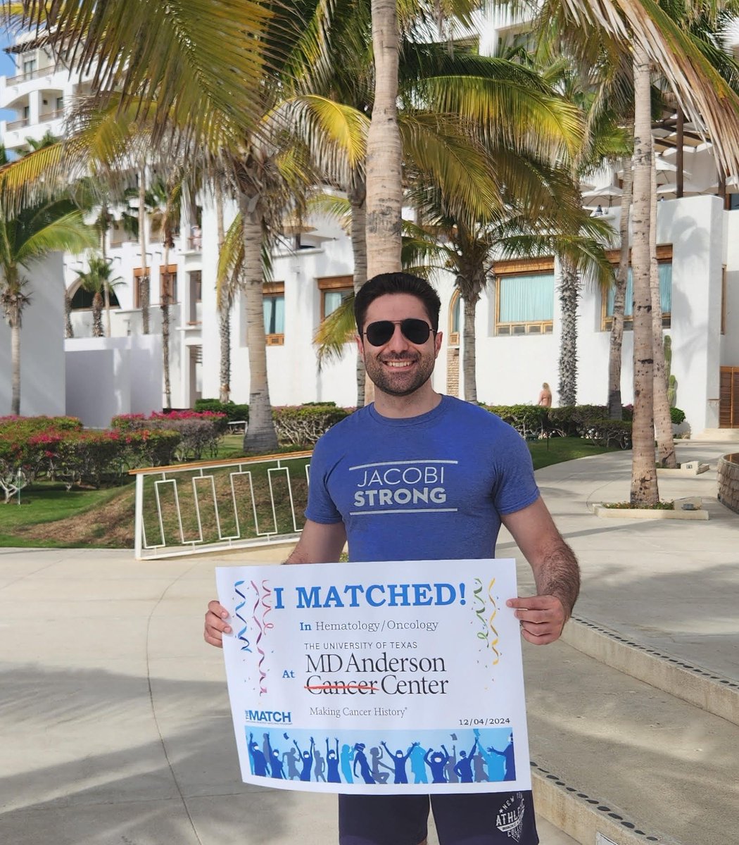 Absolutely thrilled to share that I’ve matched at MD Anderson for my hematology/oncology fellowship! Immensely grateful to my mentors for their unwavering support in helping me overcome the challenges faced by non-US IMGs and achieve this dream!  #MatchDay #JacobiStrong