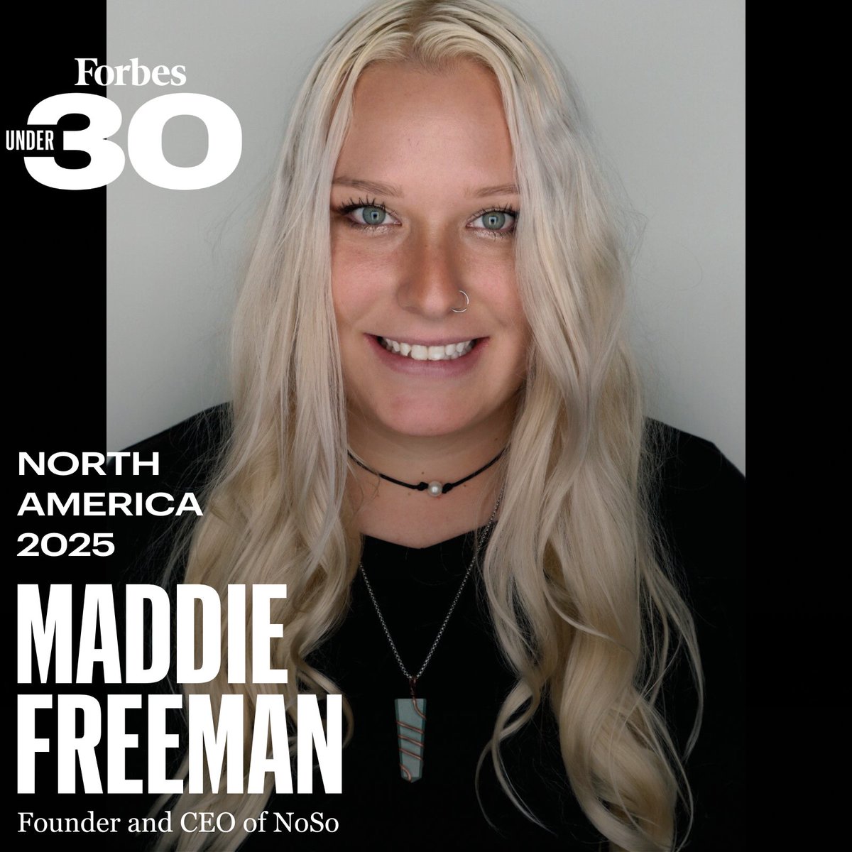 Exciting News! Maddie Freeman, Founder of NoSo November was named on the <a href="/Forbes/">Forbes</a> 30 Under 30 list for her contributions around social impact within education #ForbesUnder30