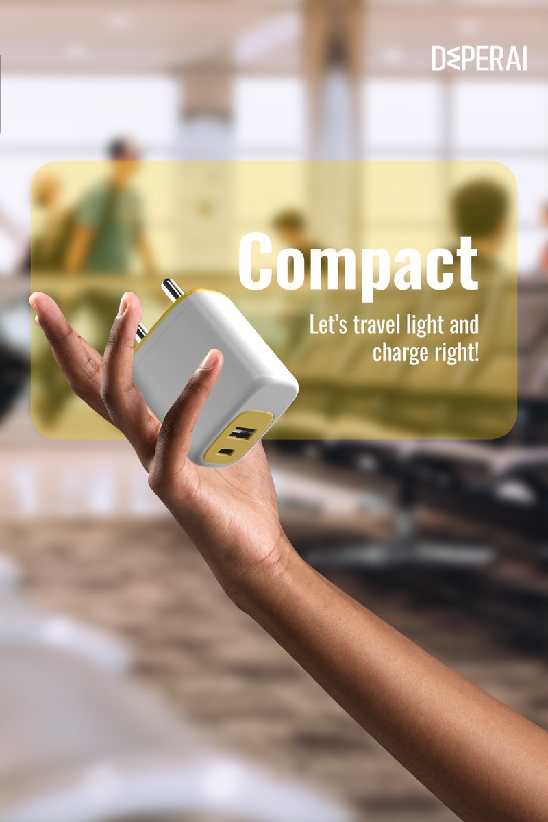 DeperAI_tech's tweet photo. Travel light and charge right! DeperAI 25W charger is ultra-compact, lightweight, and perfectly portable—your ideal travel companion. Slip it into your bag or pocket without a second thought and enjoy hassle-free charging on the go. Power up anywhere, anytime!

#TravelCharger https://t.co/rJn3kfgNQN