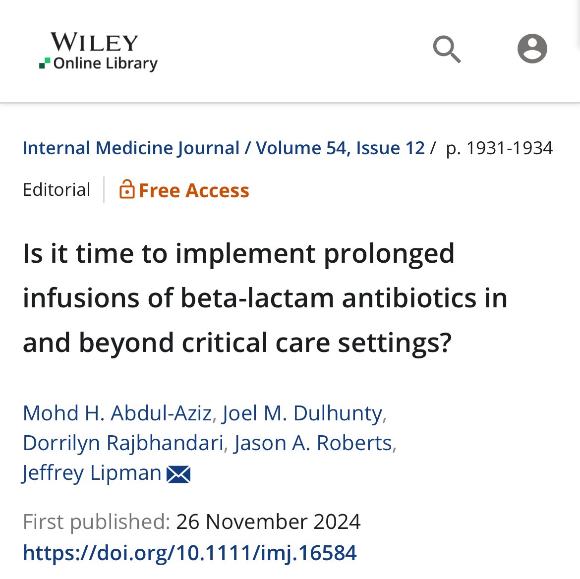 infeccHRUmalaga's tweet photo. Excepcional editorial @The_IMJ: Es necesaria PERFUSION EXTENDIDA/CONTINUA🆚 #INTERMITENTE en #PlantaHospitalizacion🛌🏥 ademas de #UCI? Podría ser útil en:
1️⃣Infección grave⚠️
2️⃣Patogeno alta CMI e infección profunda 🫁🦿
3️⃣Si FG>130 ml/mto
Aplícalo‼️
🔗🆓 https://t.co/FnHjXKVf5u https://t.co/tKNAzPYVU6