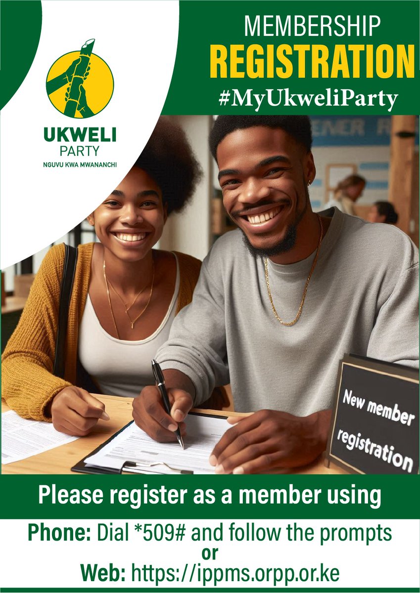 As a member of Ukweli Party, you are eligible (subject to fulfilling specified requirements) to:

1. Contest for any available position within the party
2. Contest to vie for a local or national government elective position 
3. Vote during party elections 

#MyUkweliParty