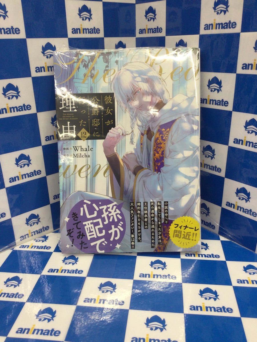 animatehonten's tweet photo. 【3F 書籍新刊情報】
#Whale 先生
#Milcha 先生
『#彼女が公爵邸に行った理由 12巻』が本日発売アニ💙
特典は《イラストカード》付きです✨
※特典は無くなり次第終了となります
お立ち寄りの際には是非ご確認ください https://t.co/Ekzrp2wV5O