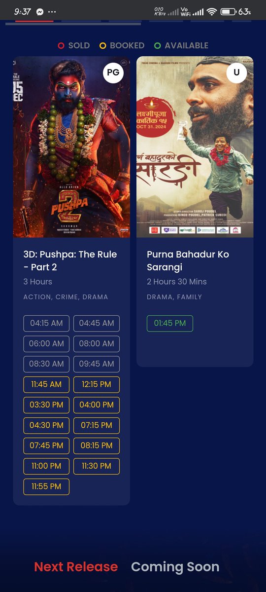 #PUSHPA2 Outstanding Response In Nepal, there are up to 17 shows on 4 screens in a single hall on a single day. From 4 Am to 12 Pm.
#Pushpa2TheRule
#Pushpa2ThaRule
#Pushapa2 #Pushpa2Review <a href="/alluarjun/">Allu Arjun</a> <a href="/aryasukku/">Sukumar</a> <a href="/boselyricist/">chandrabose</a> <a href="/iamRashmika/">Rashmika Mandanna</a> <a href="/MythriOfficial/">Mythri Movie Makers</a>  <a href="/ThisIsDSP/">DEVI SRI PRASAD</a> <a href="/TSeries/">T-Series</a>