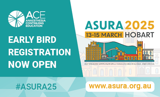 ASA_Australia's tweet photo. 🚀 Early Bird Registration NOW OPEN for ASURA Hobart 2025!

Join us for Australasia’s premier regional anaesthesia conference. Hear from experts, enhance your skills, and stay up to date on the latest advancements.

🌟 Register now: https://t.co/t1xaIe7zZ6

#ASURA25 https://t.co/wmdJ7JI7dr