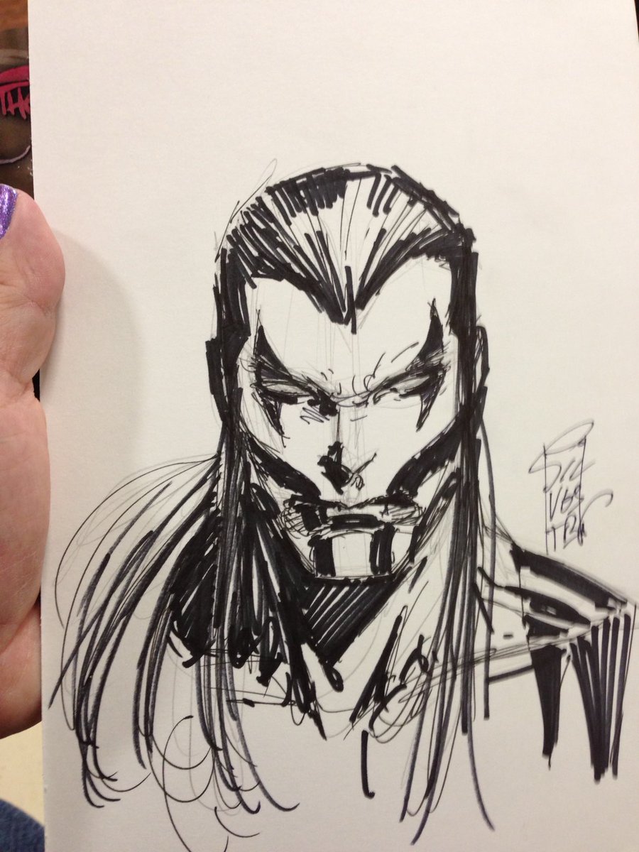 GoGeekGirl's tweet image. ⁦@Marc_Silvestri⁩  remember this ❤️ was scrolling through my photos and came across the #ripclaw you did for me Nov 18, 2012. ⁦@TopCow⁩ #art