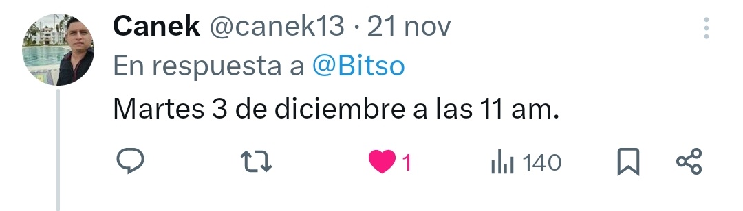canek13's tweet photo. @Bitso Espero estar entre los más cercanos: https://t.co/5hggTqY6pK