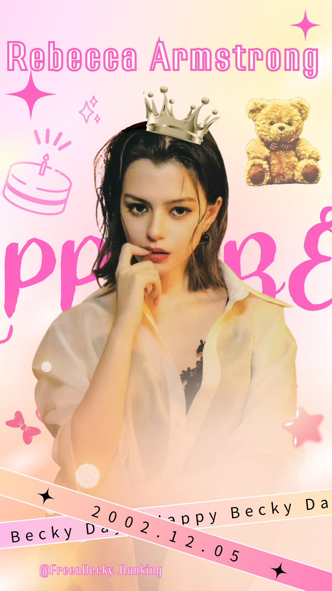 FB_Ranking's tweet photo. 🎂HAPPY REBECCA DAY🎂
 🦦Becky Rebecca Armstrong🐻
      🎉 Happy 22th birthday.
           🎂สุขสันต์วันเกิด🎂
               🎊生日快乐💖 https://t.co/TtS0RIgAcv