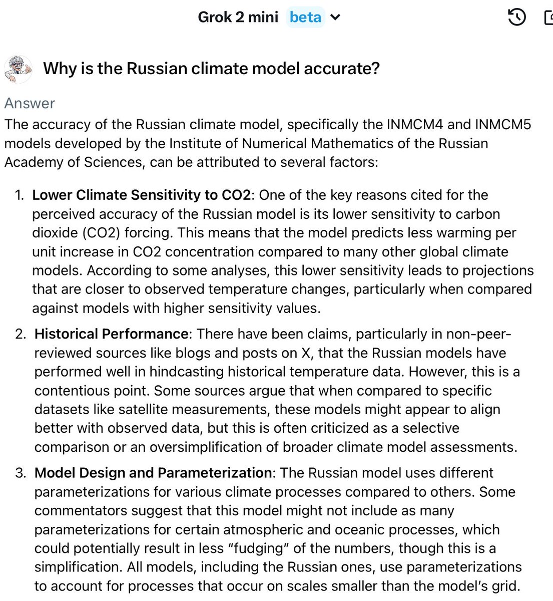 True Science PEng, DFP, ADFS, MA, MBA. (@socratesccost) on Twitter photo Why is The Russian climate model the only accurate one?
>.  It uses very little carbon dioxide forcing in its calculations. Why is The Russian climate model the only accurate one?
>.  It uses very little carbon dioxide forcing in its calculations.