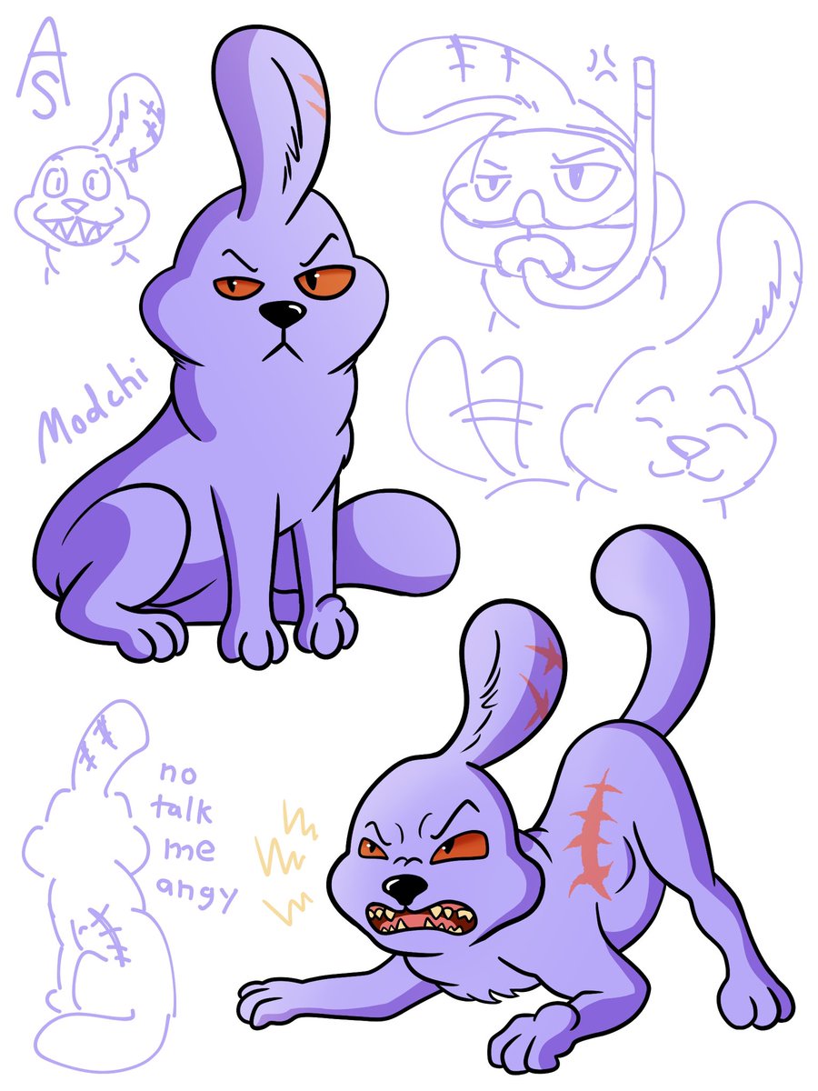 Part 5 of drawing #bunnymaloney characters in my style! Modchi is the most fun to draw so far. This dogtopus was hard to figure out, but I’m glad of where I landed.