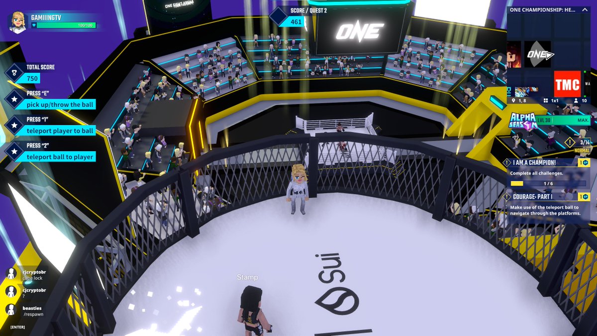 GamiiingTVQC's tweet photo. Entering the @ONEChampionship Stadium in Hero's Quest @TheSandboxGame. Time to become a legend! 🏟️🦸 https://t.co/PJmWdD2uSC #TheSandbox #AlphaSeason4 #AS4SocialChallenge https://t.co/2wAcf7E98W