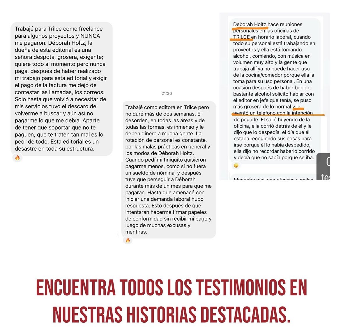 Los pasillos de la FIL están llenos de los miembros platino de Terror Editorial. Y como estamos cansados de que sus empresas los encubran aquí te los presentamos. El día de hoy, la deudora #1 en los DM’s Deborah Holtz directora de <a href="/Trilcediciones/">TRILCE</a> 
Sin nosotros no hay FIL 🔥🤜🤛