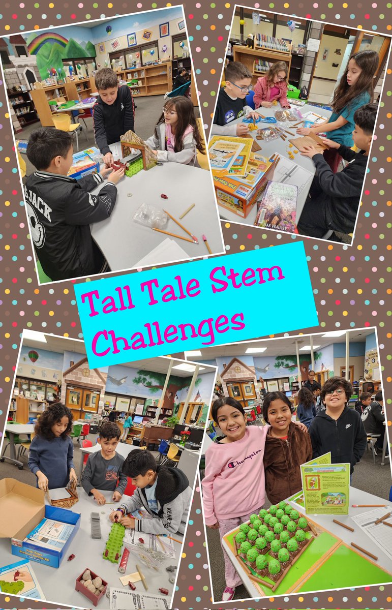 4th Grade had fun with Tall Tale Stem Challenges!  <a href="/eaglelibrary1/">Elrod Library (San Antonio)</a> <a href="/NISDElrod/">Elrod ES</a>