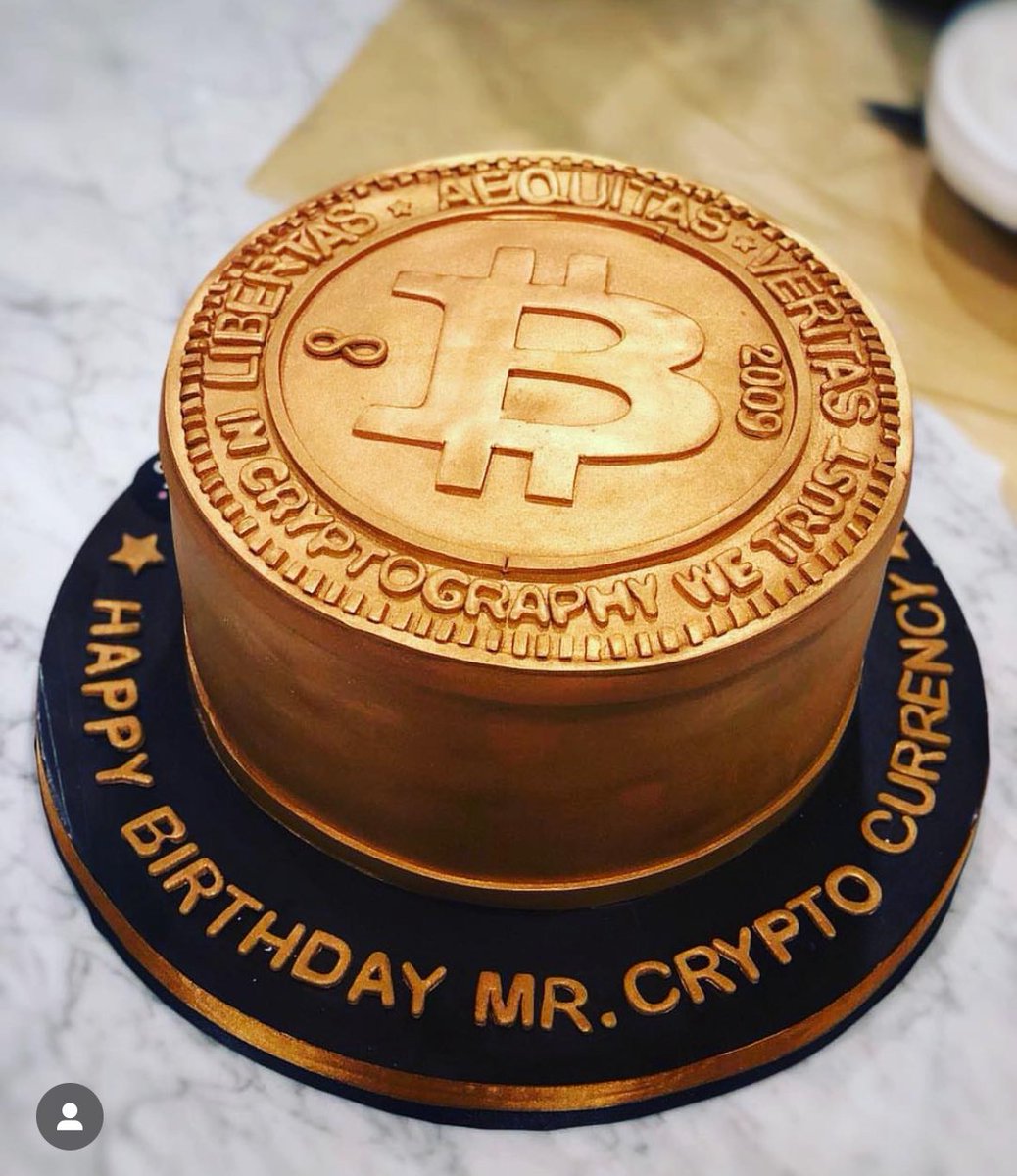 YAKS293's tweet image. The cake my wife got done for me in 2017. 

We have come a long way since then. 

Higher. 

#100kBTC #BTC