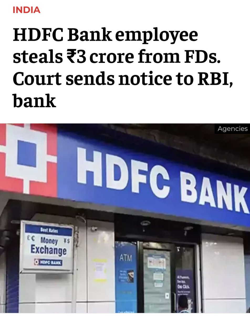 ggganeshh's tweet photo. Payal Kothari (27), a relationship manager with HDFC Bank, took blank cheque with signature from a customer, with a promise to invest in gold bonds etc, broke FDs worth ₹3 crore and routed it to her account, without generating any emails or SMS https://t.co/c5zvrvPFdg