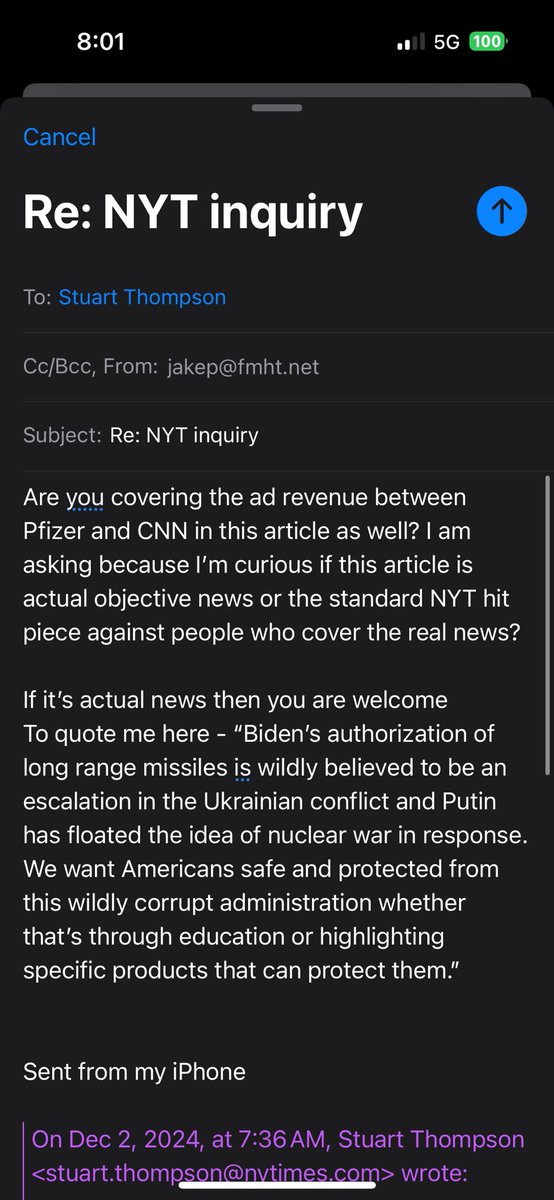 Jake Pentland (@jakezucc_proof) on Twitter photo Beware <a href="/rumblevideo/">Rumble 🏴☠️</a> and all sane
Americans- the NYT’s is
Running another hit piece on real news organizations to
Cover up their blatant bullshit. My response in the second slide. :) Beware <a href="/rumblevideo/">Rumble 🏴☠️</a> and all sane
Americans- the NYT’s is
Running another hit piece on real news organizations to
Cover up their blatant bullshit. My response in the second slide. :)