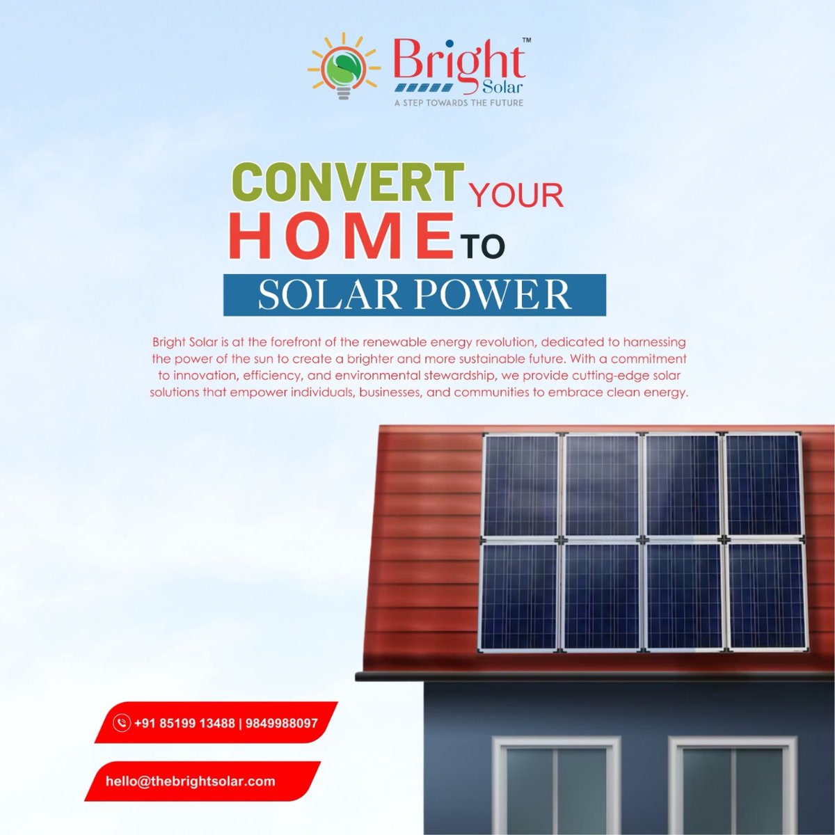 brightsolarhyd's tweet photo. At Bright Solar Solutions, we help you convert your home to solar power, saving you money and reducing your carbon footprint. 🌱💡

#BrightSolarSolutions #GoSolar #RenewableEnergy #EcoFriendly #SustainableLiving #SolarPower #GreenEnergy #SaveThePlanet #SolarPanels #CleanEnergy https://t.co/Y6IIY39d0J
