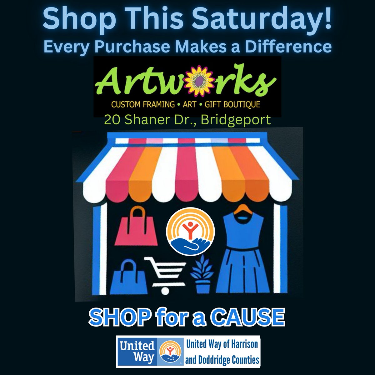 UnitedWayHDC's tweet image. 🎨🛍️ Shop for a Cause at Artworks! 🛍️🎨

Join us Dec 7th at Artworks, 20 Shaner Dr Bridgeport, for a special event! A portion of all proceeds will be donated to the United Way of HDC.

Come support a great cause while shopping for unique gifts! See you there! 💖

#ShopForACause