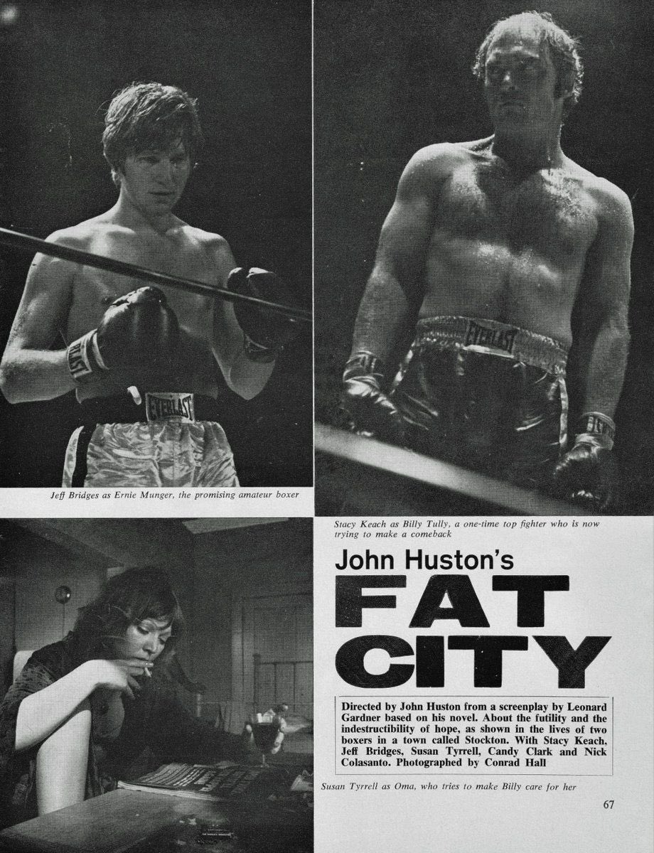 FrankMalfitano's tweet photo. 100 FAVORITE FILMS (IN NO ORDER) 80: On #JeffBridges 75th 🎂 here’s 1 of his best early #films from 1972, a downbeat painfully realistic #boxing 🎞️ set in #StocktonCa 🎥by #JohnHuston ✍🏻 by #LeonardGardner with top performances all around #StacyKeach #SusanTyrell #CandyClark 🥊 https://t.co/csgRYfZiCN