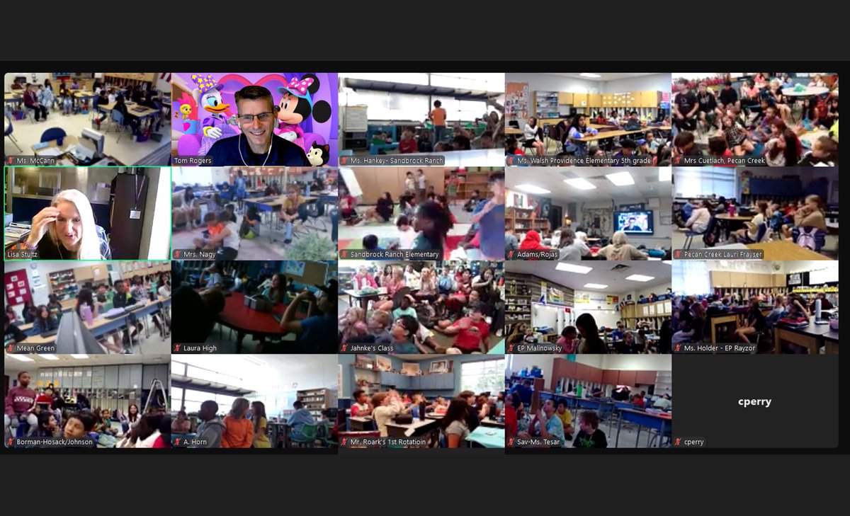 * 11 schools
* 36 classrooms
* 1 ASL interpreter (a first for me!)
* 8 consecutive years of visits!
Thank you librarian <a href="/Born_Librarian/">Kelly Born</a>  and <a href="/dentonisd/">Denton ISD</a> for hosting these joyful chats back in October, possibly our best yet! (Don't tell the other years.)