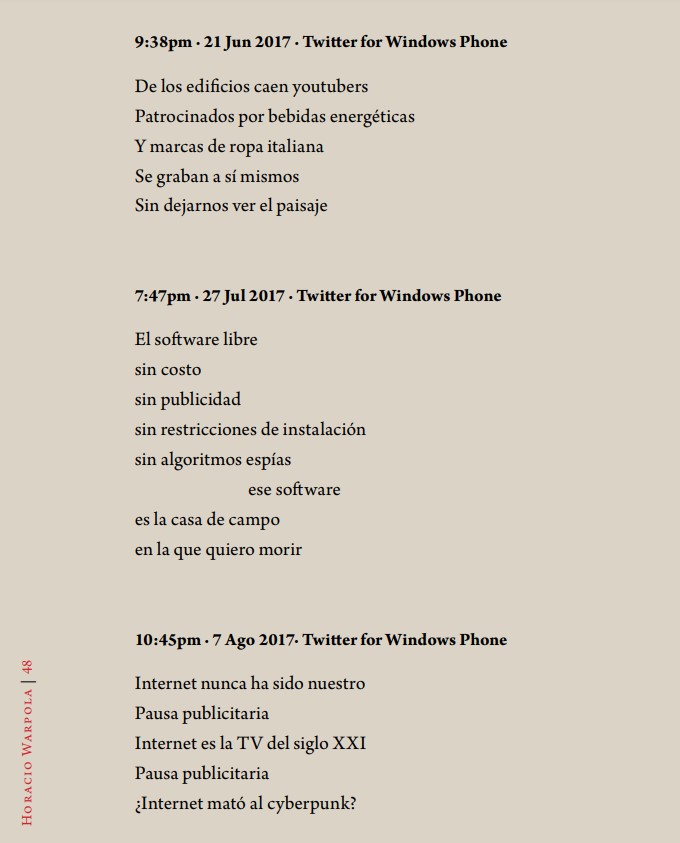 lopezperiodista's tweet photo. Leo que murió Horacio Warpola... del archivo periodístico guardo un poema que vio la luz hace unos años: "Internet nunca ha sido nuestro". 

El mundo muere, cada que un poeta muere y muere más, cuando sus poemas se olviden. 

"El poema se hizo viral"... https://t.co/QIHc3lR6zn