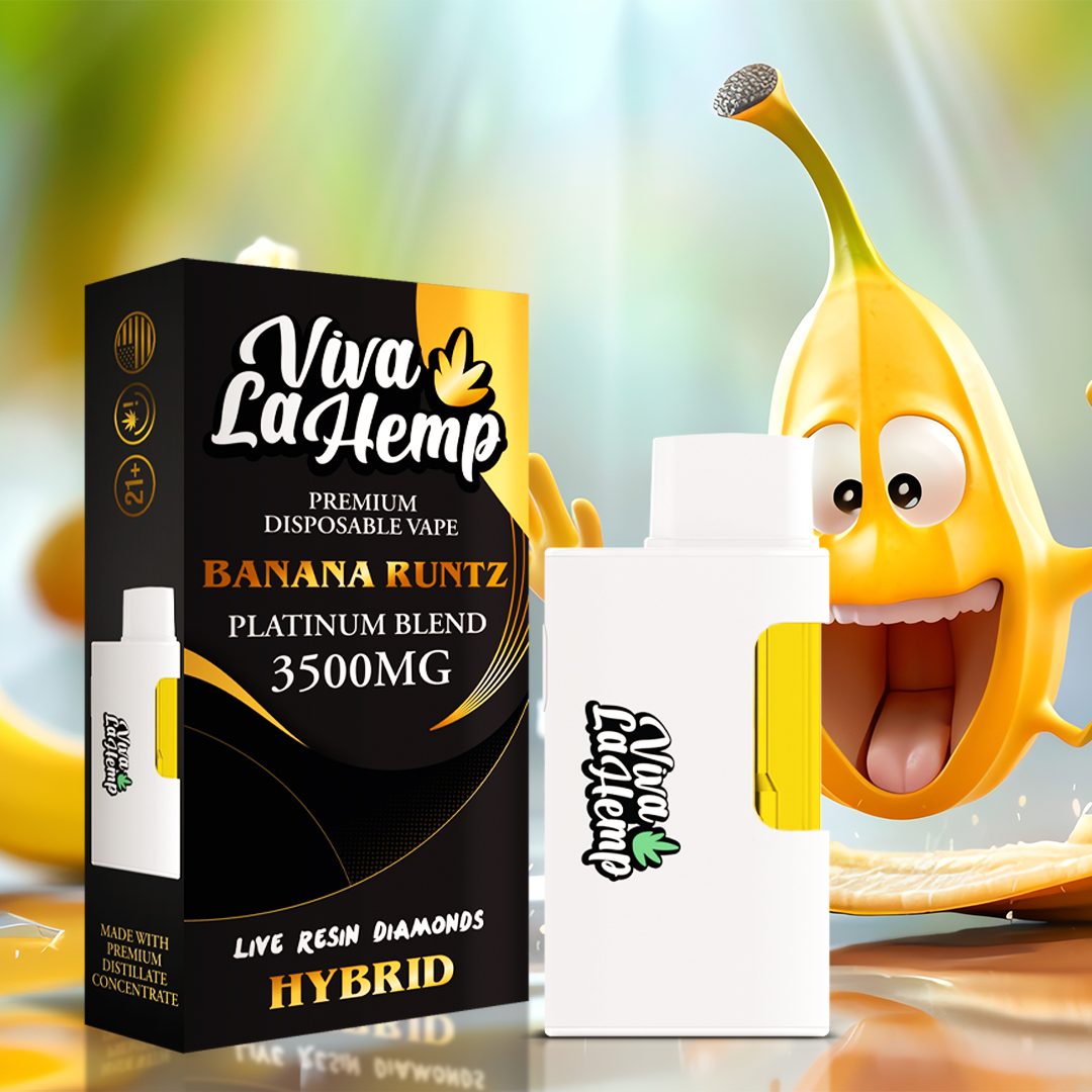 Vivalaglobe's tweet photo. Why settle for ordinary when you can enjoy the extraordinary? 🍌✨ Our Banana Runtz Disposable Vape brings tropical flavor and premium quality together in one perfect device.

#vivalaglobal #tropicalvibes #flavorfulrelaxation #hempvibes #vapeessentials #PremiumExperience https://t.co/HRto2ddBkp