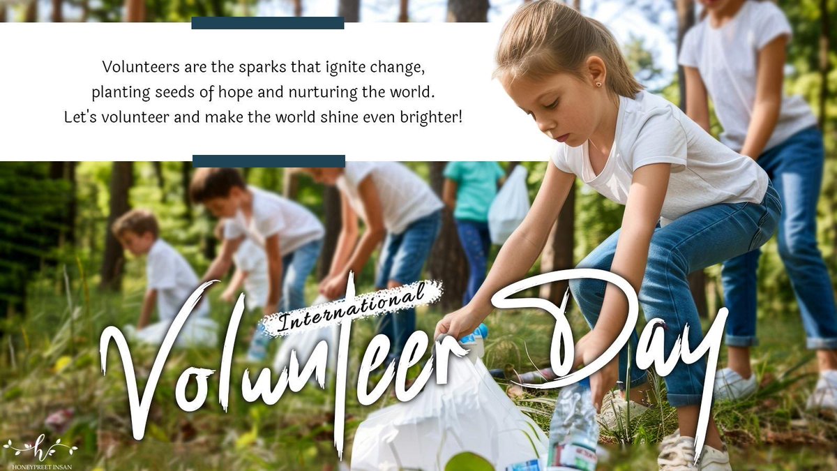 insan_honey's tweet image. Become a part of the solution! Contribute through your ideas, efforts, time or resources, be a volunteer.
Happy #InternationalVolunteerDay to all the volunteers who work towards making this world a better place!

#IVD2024