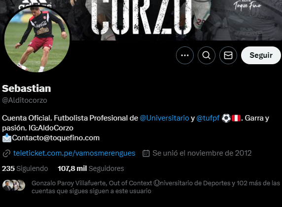 <a href="/jpierrem/">ᕈɩᥒtᥲᑯ(U) ᑯᥱ ᙅɾᥱຕᥲ</a> <a href="/Universitario/">Universitario</a> <a href="/Alditocorzo/">Sebastian</a> <a href="/TuFPF/">Federación Peruana de Fútbol</a> <a href="/SeleccionPeru/">La Bicolor</a> <a href="/Cesar_Vento/">Cesar Vento</a>