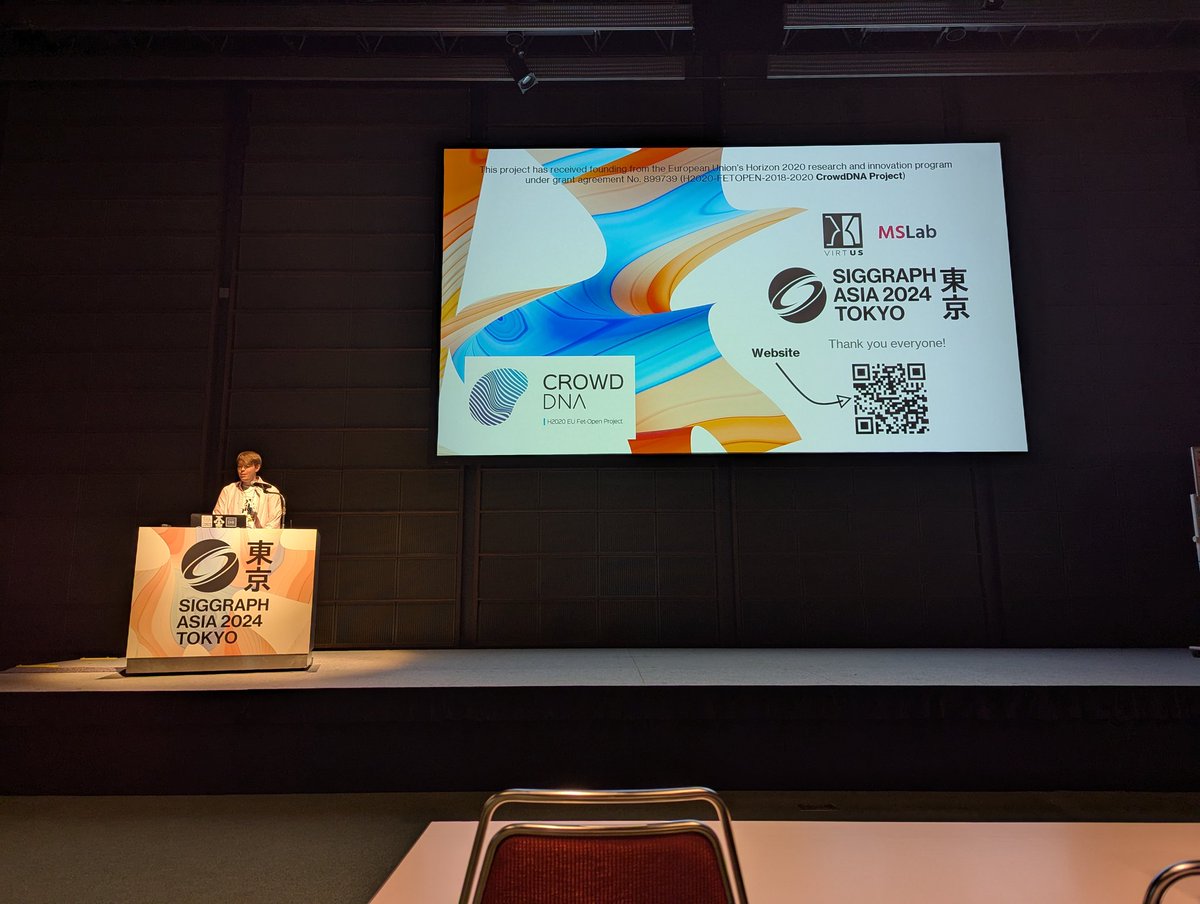 MSlab (@mslaburjc) on Twitter photo A big round of applause for our presenter, Gonzalo! 🎉
We look forward to answering all your questions during the Interactive Discussion Session at 2:10 PM. If you can’t make it, don’t worry—explore the project at mslab.es/projects/Dense…!
<a href="/CrowdDNA_H2020/">CrowdDNA</a>
#SIGGRAPHAsia2024 A big round of applause for our presenter, Gonzalo! 🎉
We look forward to answering all your questions during the Interactive Discussion Session at 2:10 PM. If you can’t make it, don’t worry—explore the project at mslab.es/projects/Dense…!
<a href="/CrowdDNA_H2020/">CrowdDNA</a>
#SIGGRAPHAsia2024