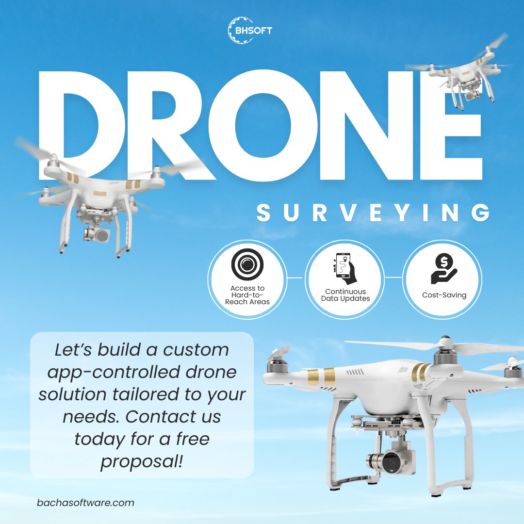 BacHaSoftware's tweet photo. Custom App-Controlled Drones for Drone Surveying
🔹 High accuracy &amp; real-time data
🔹 Access hard-to-reach areas
🔹 Scalable, tailored solutions
Ready to build your perfect drone solution? Contact us for a free proposal!
#DroneSurveying #UAV #AppDevelopment #CustomDrones https://t.co/D5s8B7hfVk