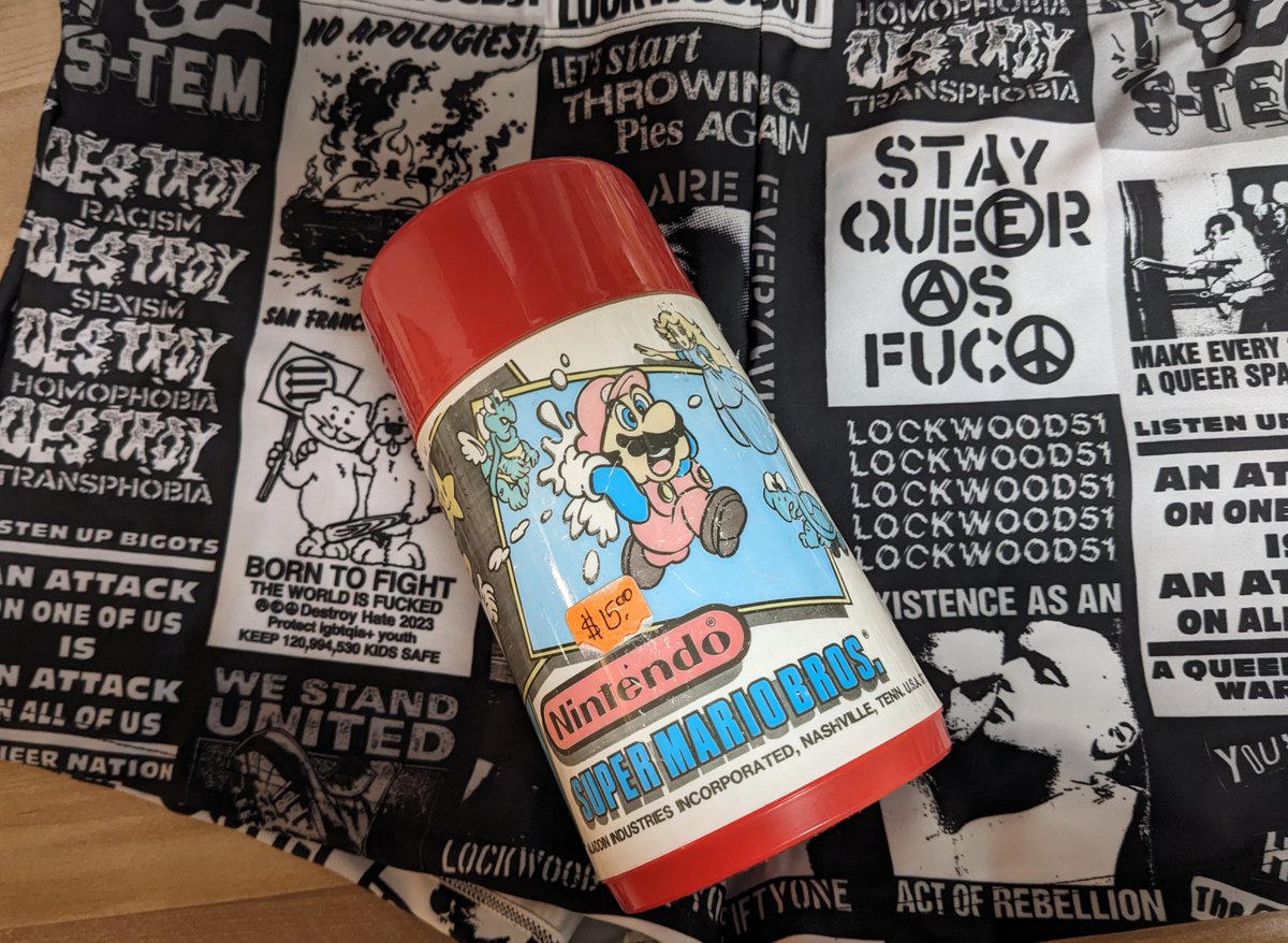 black friday scores include vintage mario thermos and aggressively gay booty shorts