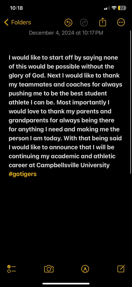 Blessed to announce my commitment to Campbellsville University #gotigers #AGTG