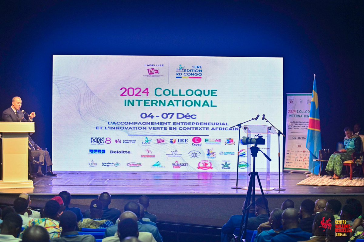 WalbruRDC's tweet photo. Le 4 décembre 2024, IF Entrepreneuriat et la Délégation générale Wallonie-Bruxelles en RDC ont lancé le premier colloque international sur l'accompagnement entrepreneurial et l'innovation verte en Afrique à Kinshasa.

#Coopération #Entrepreneuriat #InnovationVerte #RDC #WBI https://t.co/gNDkXKLF5e