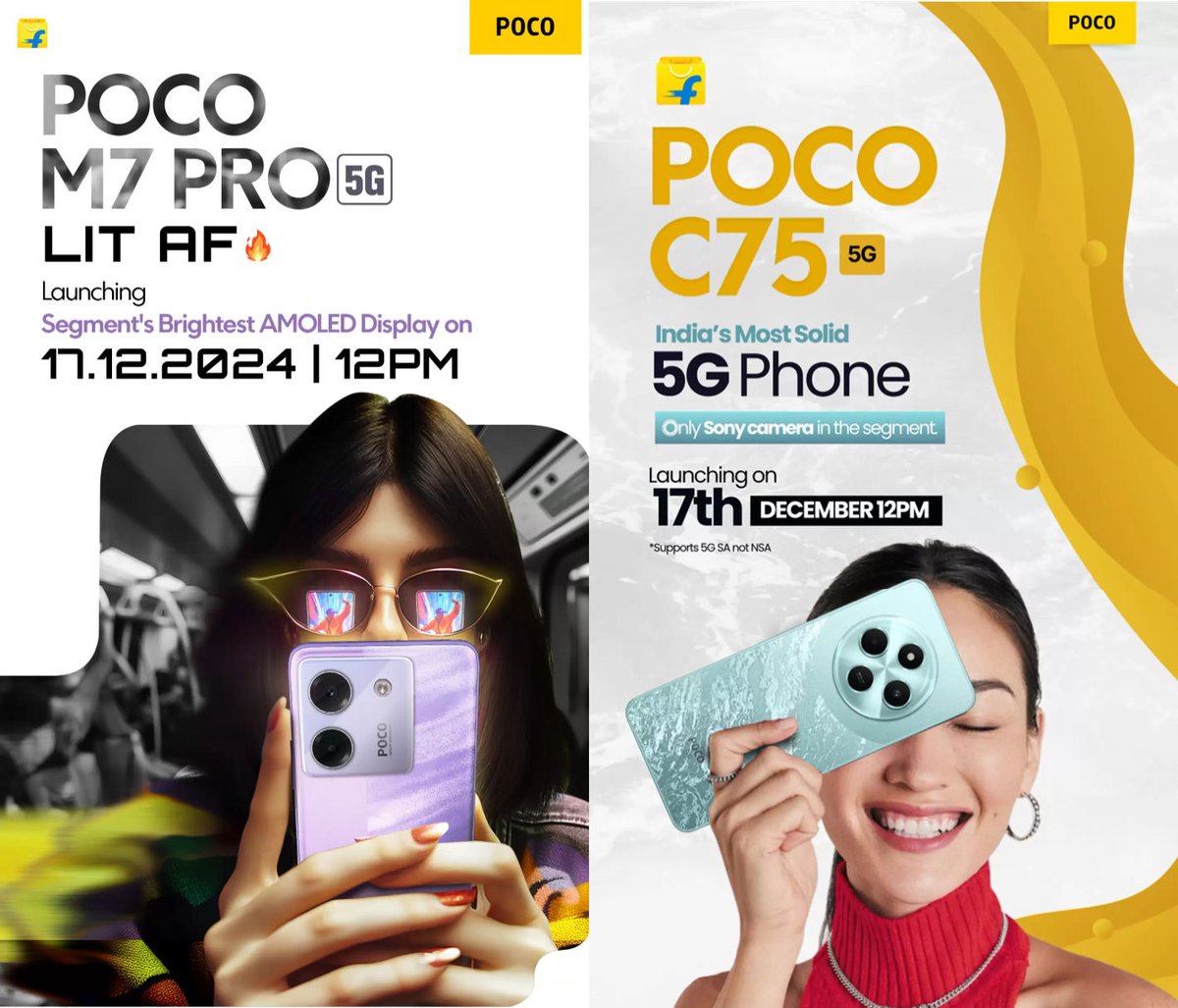 TamilTechOffici's tweet photo. 🥳Get ready for the POCO C75 5G and POCO M7 Pro 5G! Launching on 17th December. 🤩🤩
#MrTT #TamilTech #SuperTT #POCOM7Pro5G #PocoC755G #pocolaunchng https://t.co/ueo4f9qQcA
