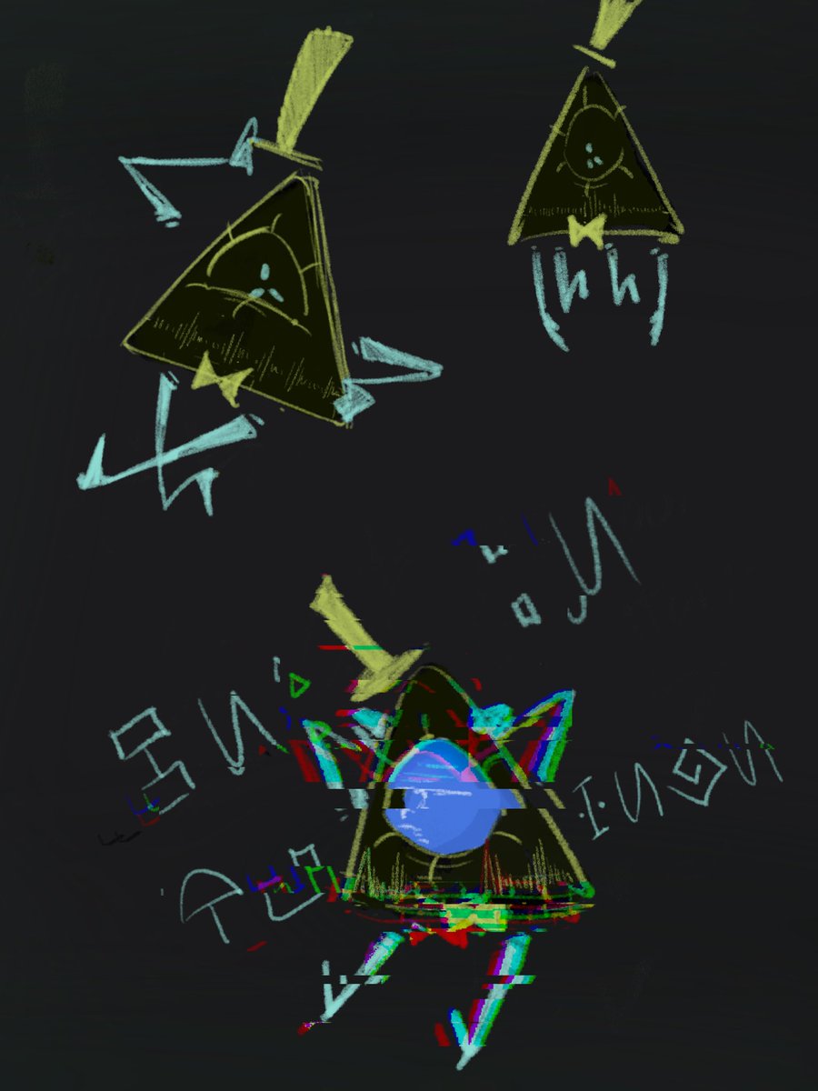 VioVigilant's tweet photo. I like to think the brick patterns can turn into audio waves when he does speak

(Also go figure he hates being inside a computer)

#GravityFalls #GravityFallsAU #STOPCodeAU #BillCipher #MalwareBill https://t.co/M14x6I9tCq