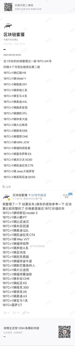 Qklmh888's tweet photo. 在上轮牛市21年的时候整理过1饼=XX车

按照现价整理第三版 给准备换车的铁子们参考下

1饼=1辆宝马X5
1饼=1辆奥迪Q7
1饼=1辆奥迪S5
1饼=1辆宝马IX
1饼=1辆Model X
1饼=1辆奔驰GLE
1饼=1辆林肯飞行家
1饼=1辆保时捷MACAN
1饼=1辆路特斯ELETRE
1饼=1辆奔驰CLE AMG
1饼=1辆JEEP大切诺基
1饼=1���捷尼赛思GV80
1饼=1辆玛萨拉蒂GRECALE