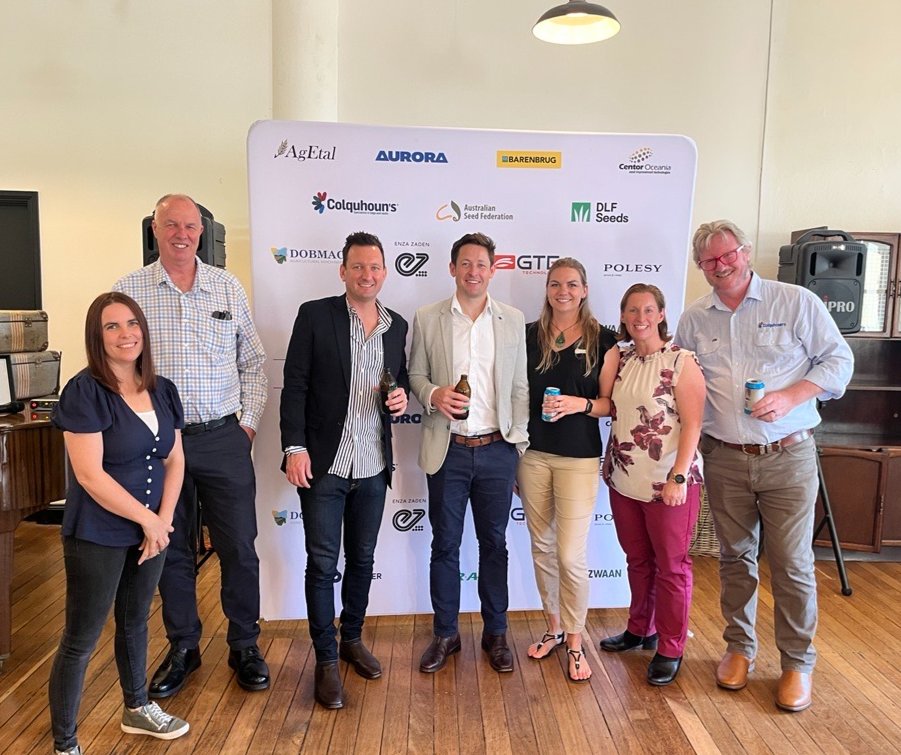 AusSeedFed's tweet photo. This week we celebrated with our corporate sponsors &amp; ag community in Canberra.
Thanks to our sponsors for their support: Agetal, Aurora, @BarenbrugAUS, Centor Oceania, Colquhoun's, @DLFSeedsAU, @DobmacMachinery, @enzazaden , GTE Tech, Polesy, Premier Tech, @RAGTAU, @RijkZwaan https://t.co/UoyENxvmHa