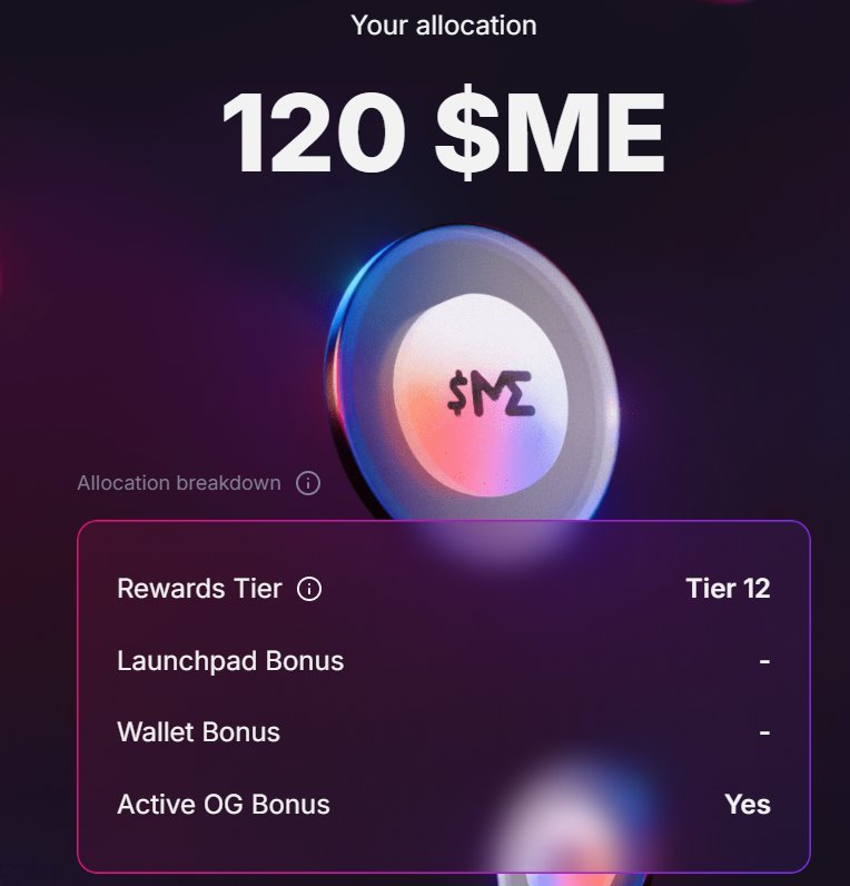nft_riri's tweet photo. @MEFndn @MagicEden Is this allocation right? An active OG but... 🤷‍♀️ https://t.co/mC1Wuxk2zh