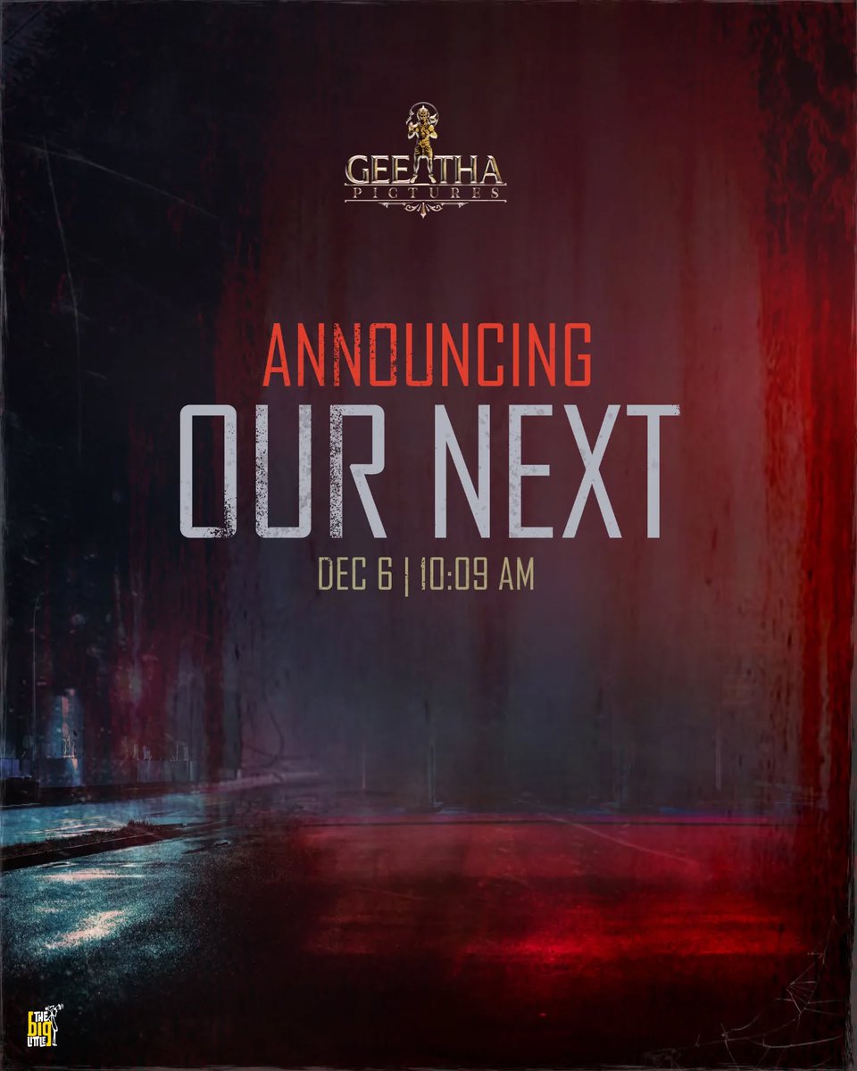 filmycorner9's tweet image. #GeethaPictures Next Announcement on December 6th at 10:09 🔥

#Shivanna #GeethaShivarajKumar