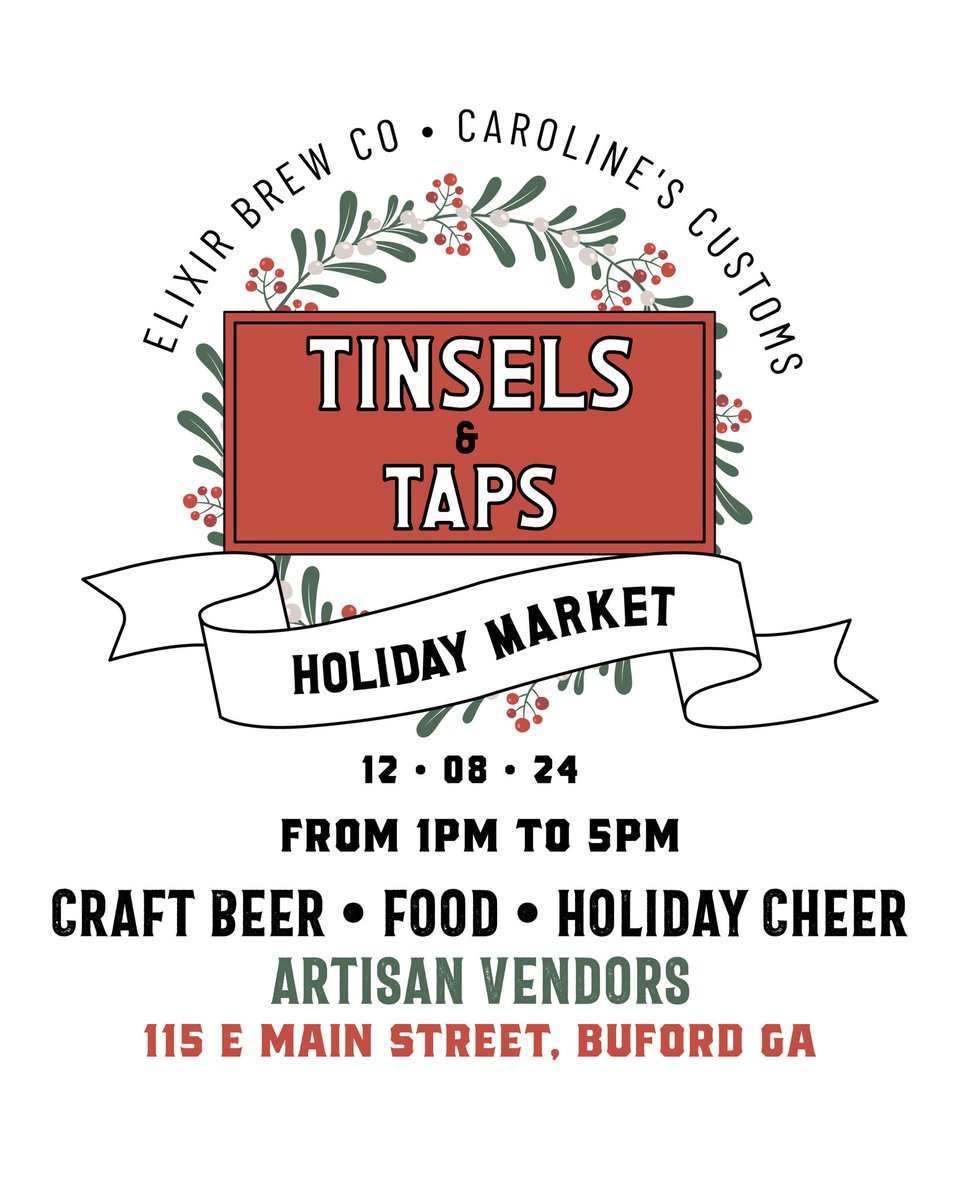 elixirbrewing's tweet photo. We are hosting a special holiday market if you are in the North Atlanta metro! #buford #CraftBeer #HolidayCheer #holidaymarket https://t.co/EGAm5u15mk