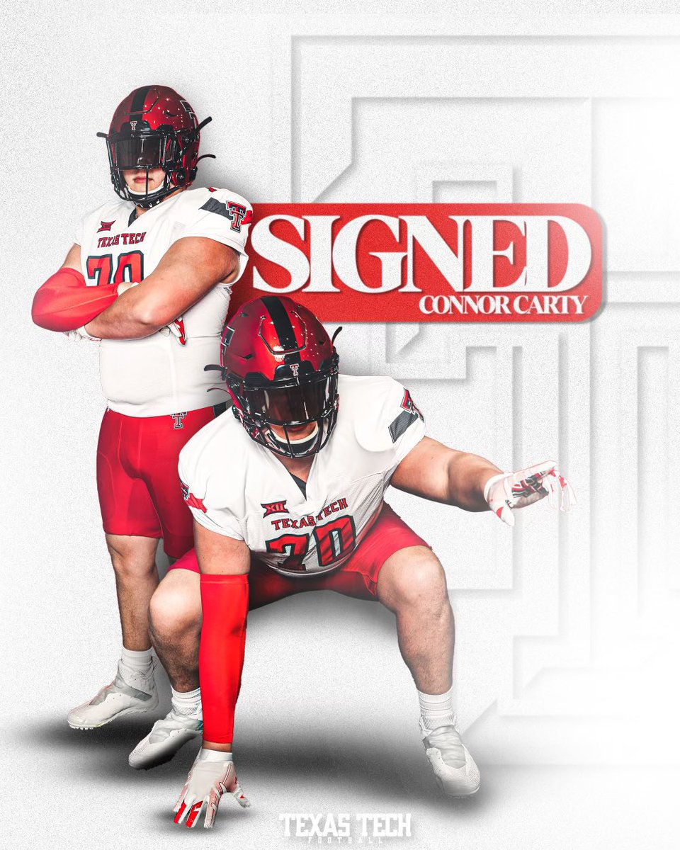 Connor Carty (@connorcarty_) on Twitter photo Very blessed to be a Red Raider!!! let’s work!!! <a href="/JoeyMcGuireTTU/">Joey McGuire 🌵</a> <a href="/BnanceTTU/">🥷 Brian Nance 🌵</a> <a href="/ClayMcGuireTTU/">Clay McGuire</a>
#WreckEm #GunsUp 🌵🌵🌵
<a href="/EllisDav1s/">Ellis Davis</a> Very blessed to be a Red Raider!!! let’s work!!! <a href="/JoeyMcGuireTTU/">Joey McGuire 🌵</a> <a href="/BnanceTTU/">🥷 Brian Nance 🌵</a> <a href="/ClayMcGuireTTU/">Clay McGuire</a>
#WreckEm #GunsUp 🌵🌵🌵
<a href="/EllisDav1s/">Ellis Davis</a>