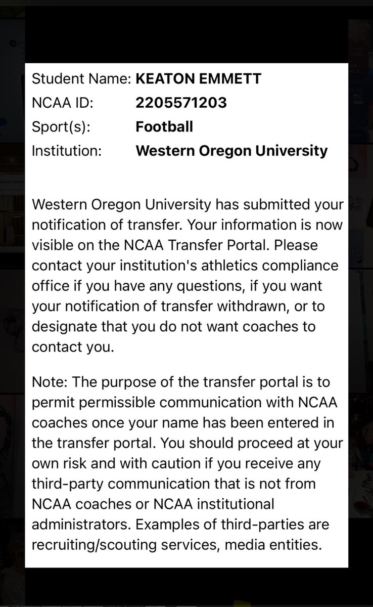 Officially in the portal 

<a href="/Hunterh24/">Hunter Holmes</a>, <a href="/Coach_MThompson/">Matt Thompson</a> , <a href="/ThePuntFactory/">Aaron Perez</a>, <a href="/CoachSpencerP/">Spencer Phillips</a>
