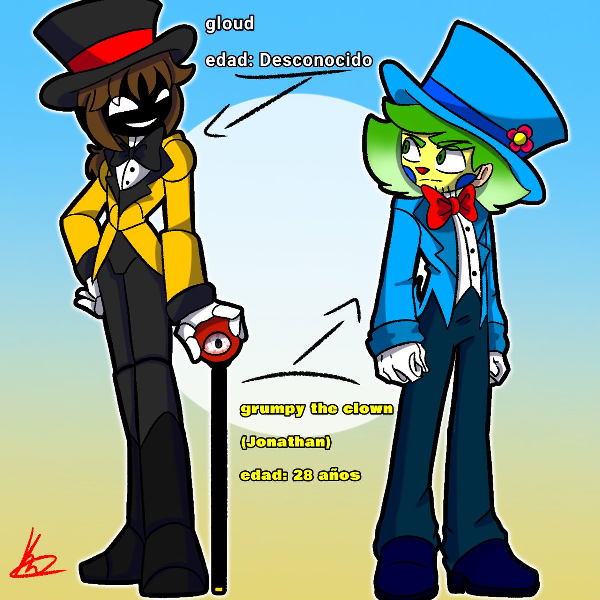 clown1824's tweet photo. Alfin les puedo enseñar a estos dos
Grumpy y gloud
.
.
.
#originalcharacter #oc #ocs #clowns #clow #circusclown #grumpytheclown #gloud #ringmaster #karecoo128 #payasos #payaso https://t.co/sNjtWmaTOI