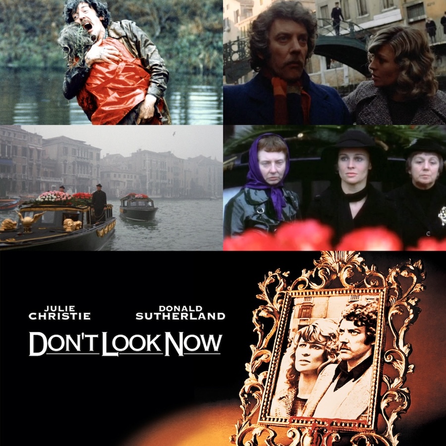Don't Look Now (1973) Directed by Nicolas Roeg starring Julie Christie and Donald Sutherland. Adapted from the 1971 short story by Daphne du Maurier.