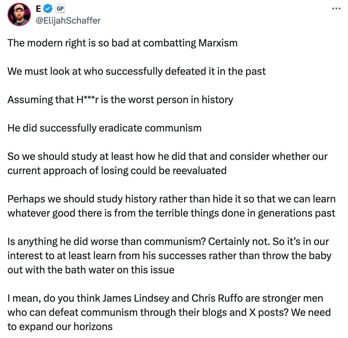 James Lindsay, anti-Communist tweet media