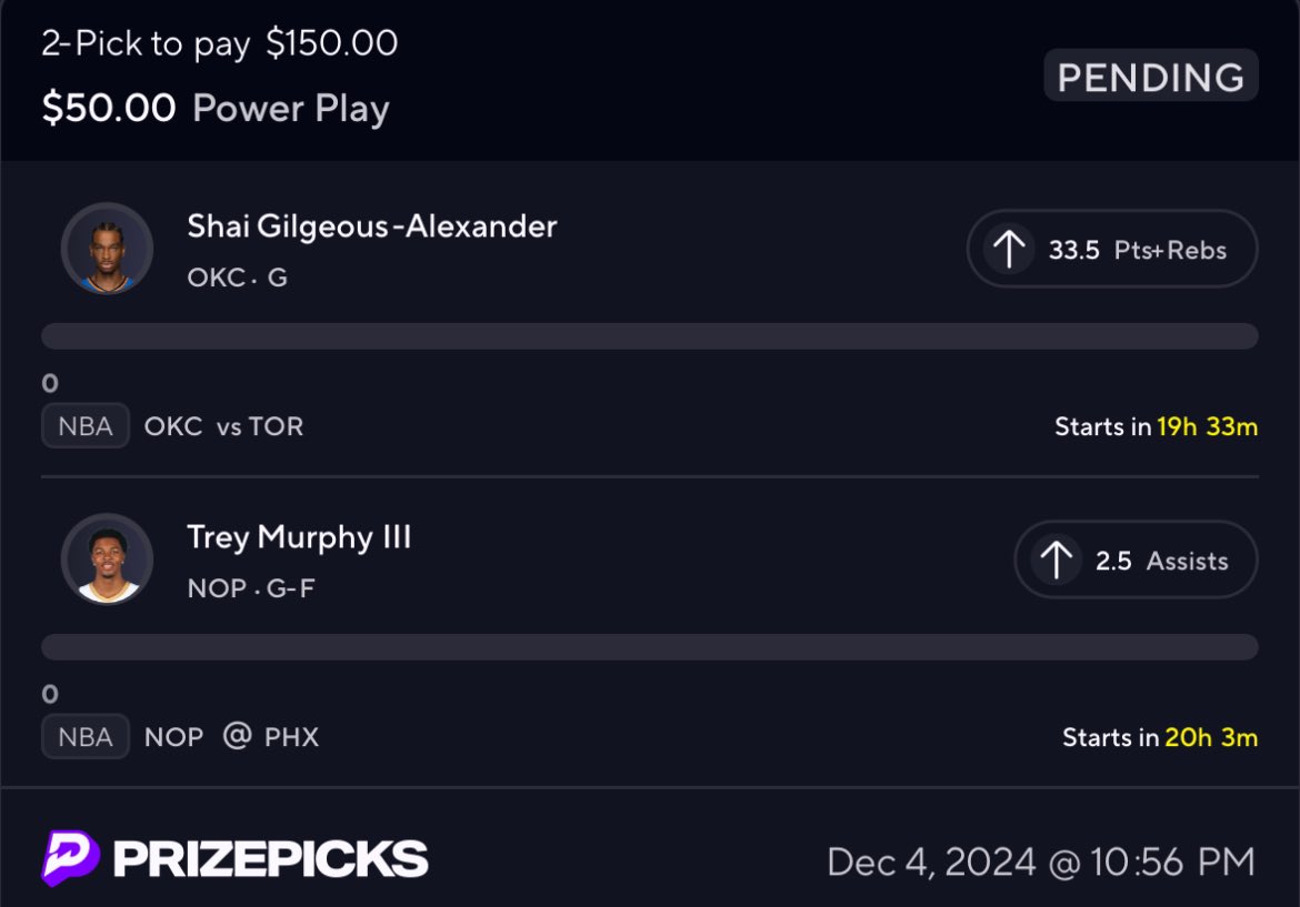 Take this NBA parlay on PrizePicks 

#NBA #PrizePicks #GamblingsTwitter

Copy my PrizePicks lineup using this link: 
prizepicks.onelink.me/gCQS/shareEntr…