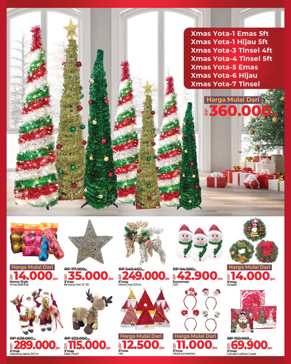 LuLuHyperID's tweet photo. Temukan katalog terbaru kami bertema Christmas &amp; New Year! Dari dekorasi Natal yang memukau hingga kebutuhan perayaan Tahun Baru yang seru, semuanya ada di sini! https://t.co/S26GYXFAMw